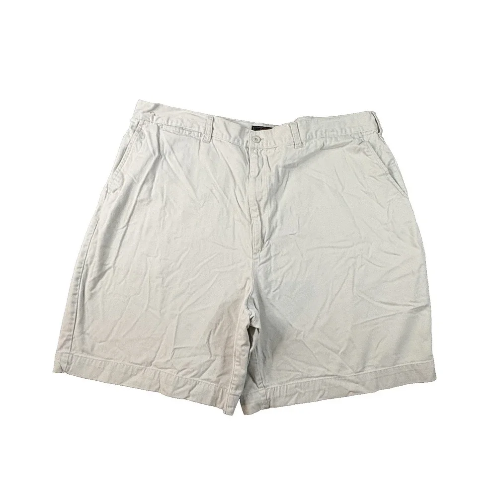 VTG Route 66 Men's 39.5x8.25 White Classic Fit Cotton Chino Shorts